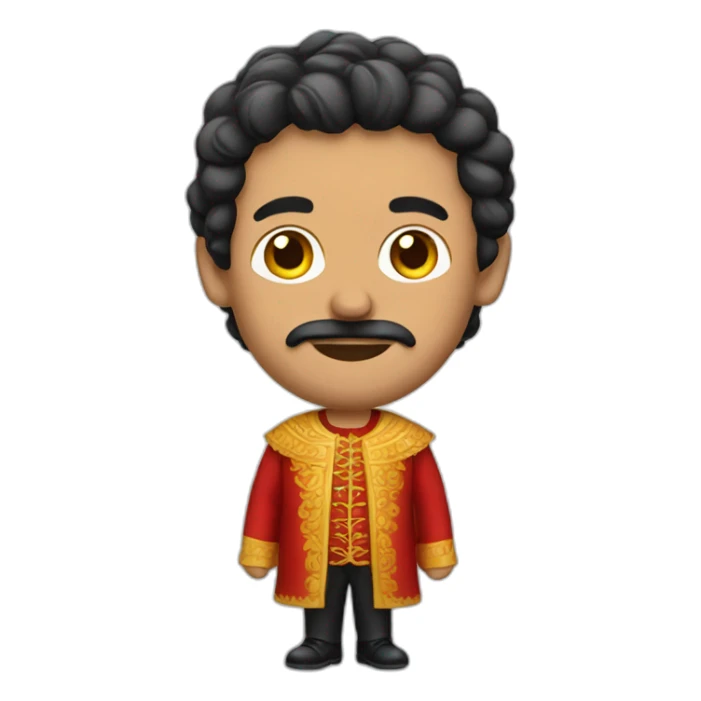 spanish man in spanish clothing sticker