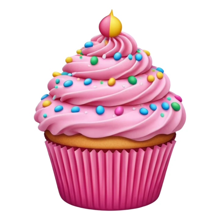 Cupcake with pink icing sticker