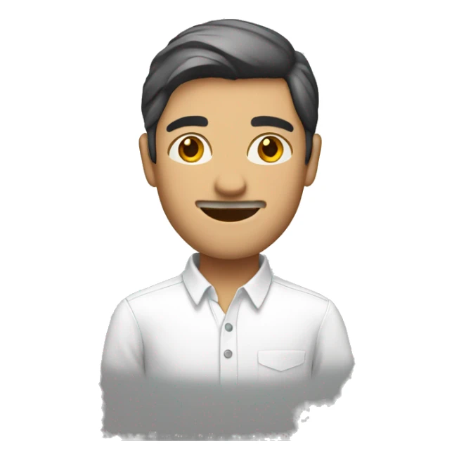 solo white shirt male sticker