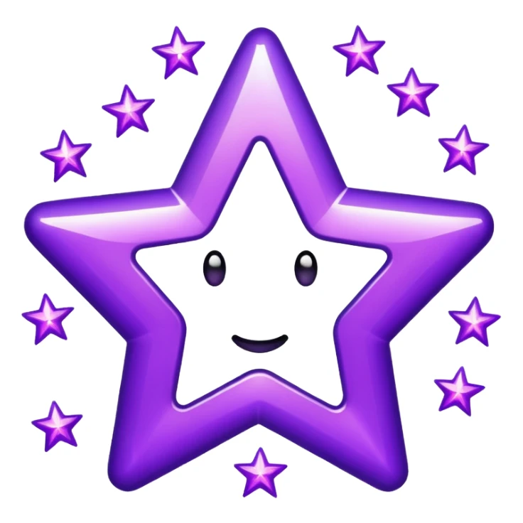 The word "banger" surrounded by purple stars sticker
