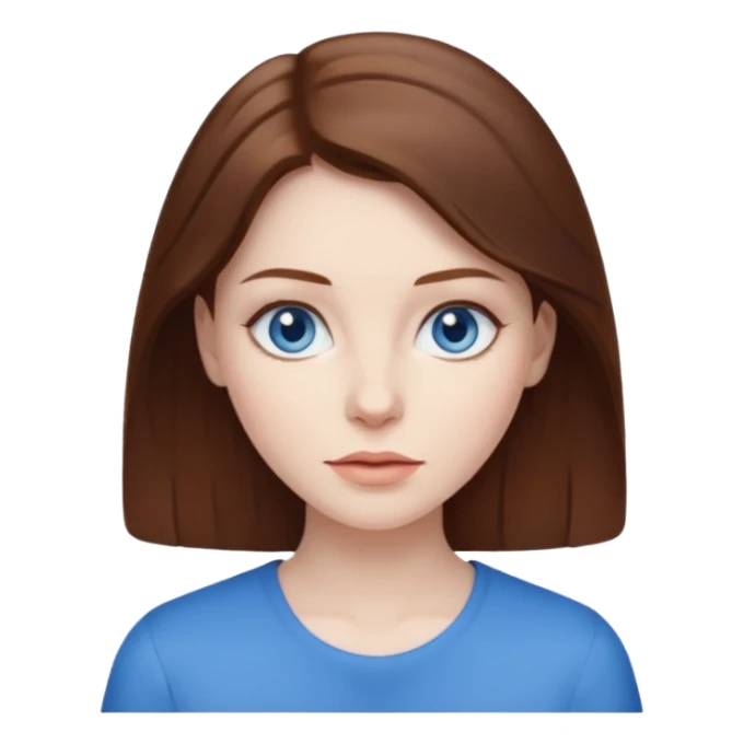 Zumbie hair Brown famele sticker