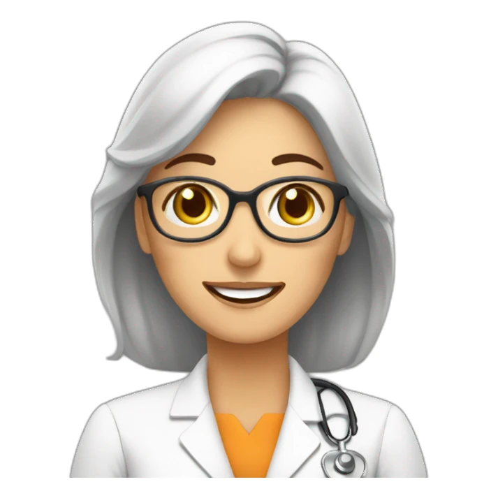 nutricionista mujer castaña hablando a audiencia sticker