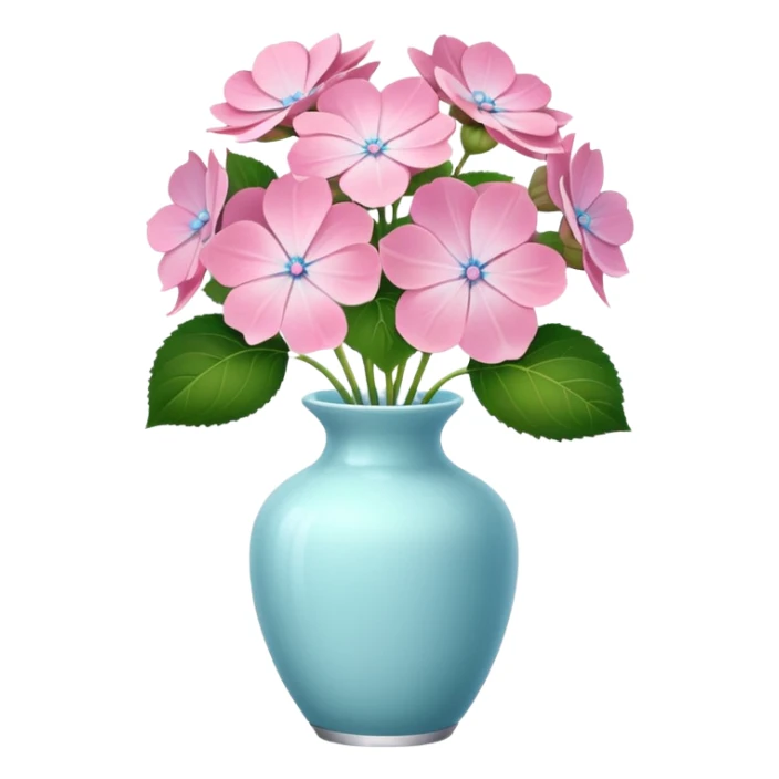 Pink Pastel Aesthetic Hydrangeas In A Vase sticker