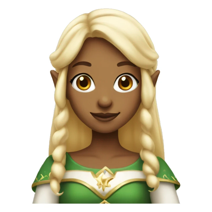 elf girl with blonde hair sticker