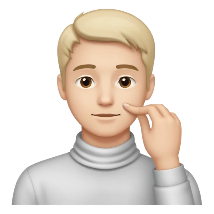 A man using his hand to make a line across his neck  sticker