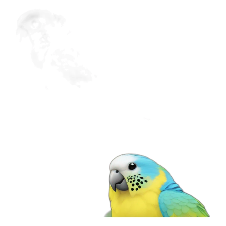 yellow and blue parrot budgie sticker