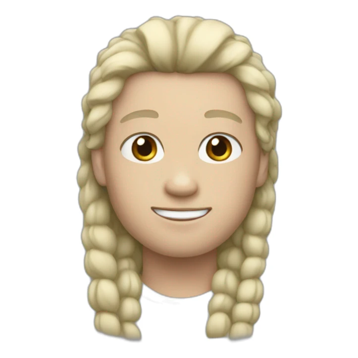 A white person with black hair  sticker