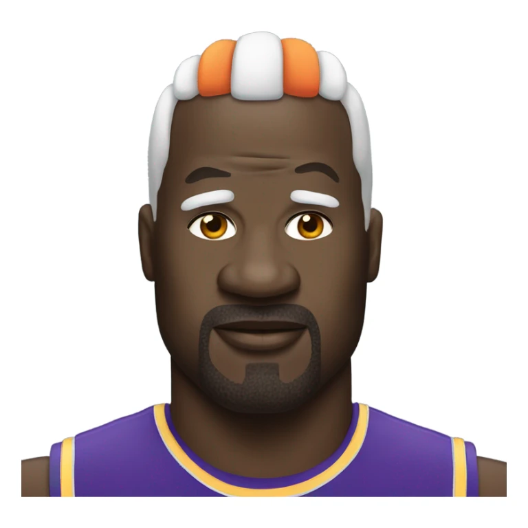 Shaquille O’Neal with a wig sticker