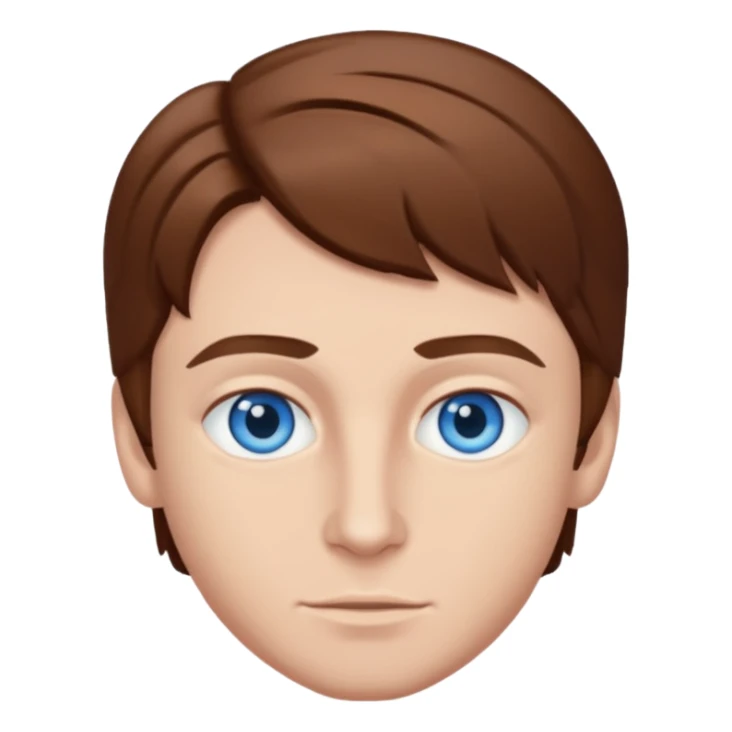 Mikey Graham with blue eyes, brown hair sticker