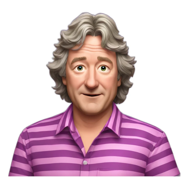 james may in pink and purple horizontal striped ruby shirt sticker