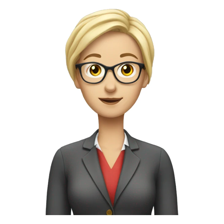 Teacher in school, white woman sticker