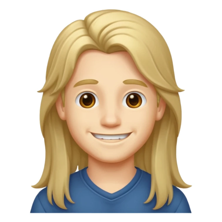 Make a boy with little long hair sticker