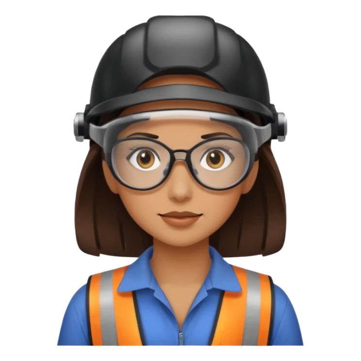 opérateur contrôle non destructif féminin brune sticker