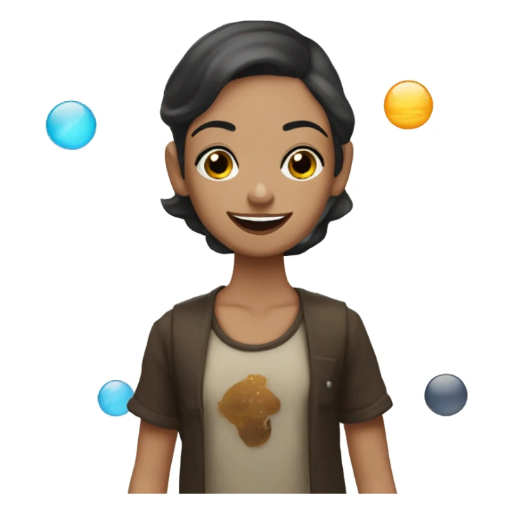 Morena con dos lunares en el labio y un poquito mas cachetona  sticker