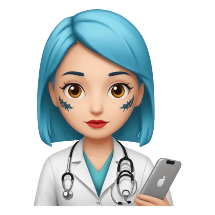 tattooed doctor girl sticker