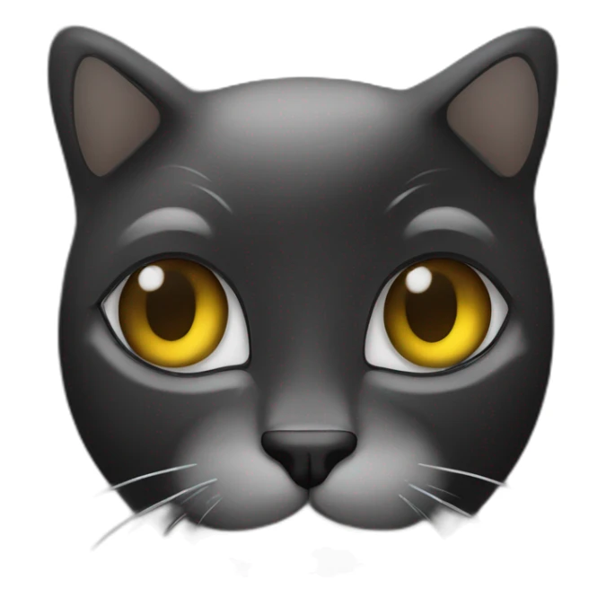 Chat noire et blanc avec 3 noires sur le nez sticker