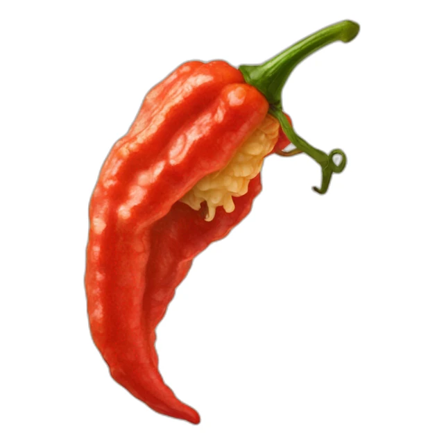 chili pepper white TRINIDAD MORUGA SCORPION sticker