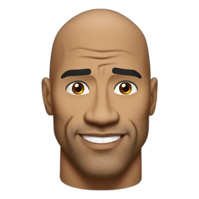 Dwain the rock Johnson with his eyebrow raised famous meme sticker