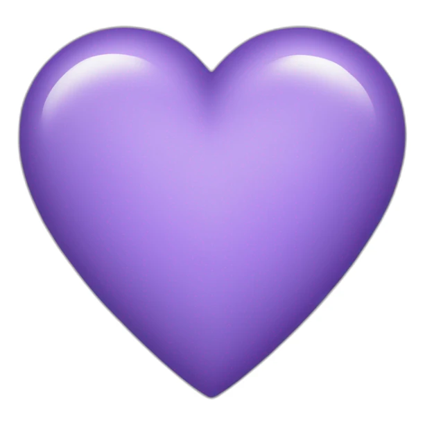 Coeur violet sur cœur blanc sticker
