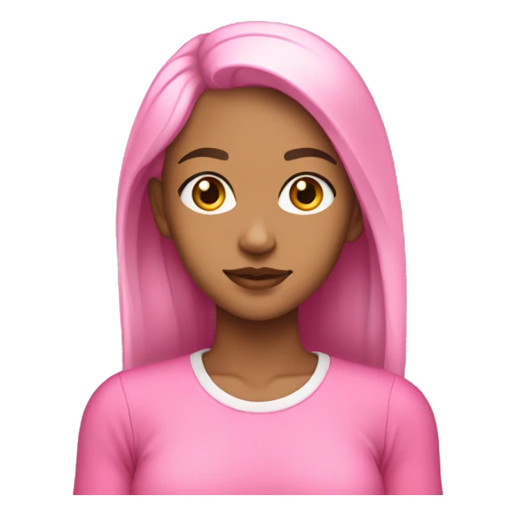 Lightskin girl in pink clothes sticker