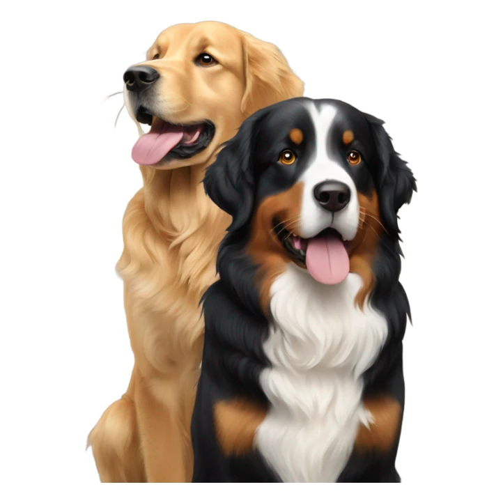golden retriever and Bernese mountain dog sticker