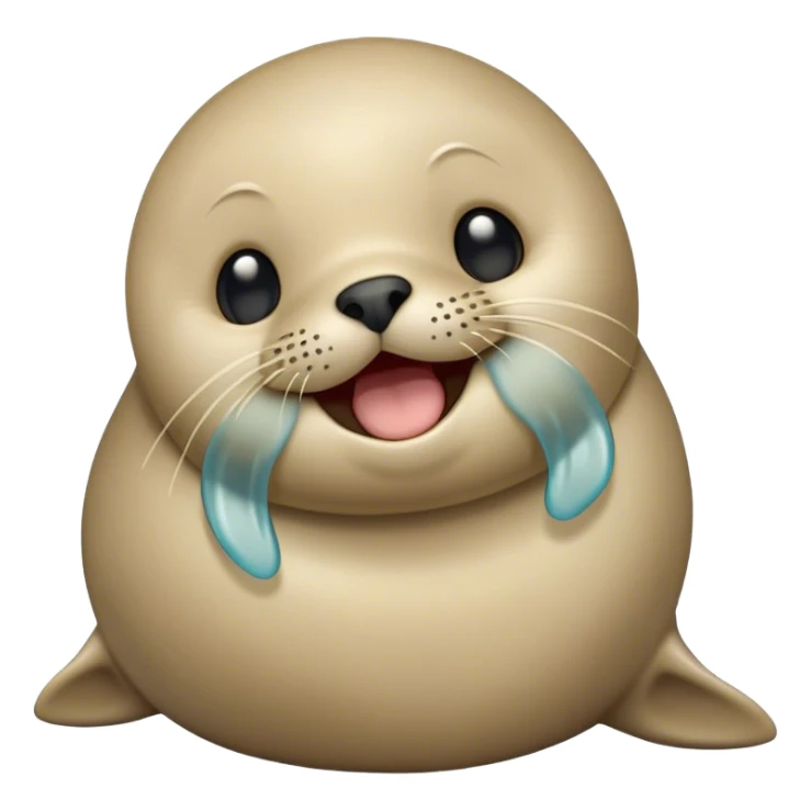 Cinematic Cute Yawning Seal Portrait Emoji, Head tilted slightly with a dramatic, wide-open yawn, showcasing a lustrous, sleek body and half-closed, drowsy eyes exuding cozy contentment, Simplified yet irresistibly adorable features, highly detailed, glowing with a soft, cozy oceanic glow, high shine, relaxed yet expressive, stylized with a dash of whimsical marine charm, soft glowing outline, capturing the essence of a drowsy yet affectionate seal that seems ready to drift out of the screen for a nap! sticker