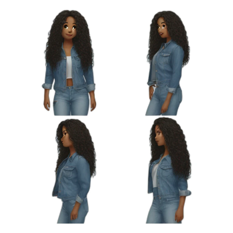 hair girls denim album cover sticker