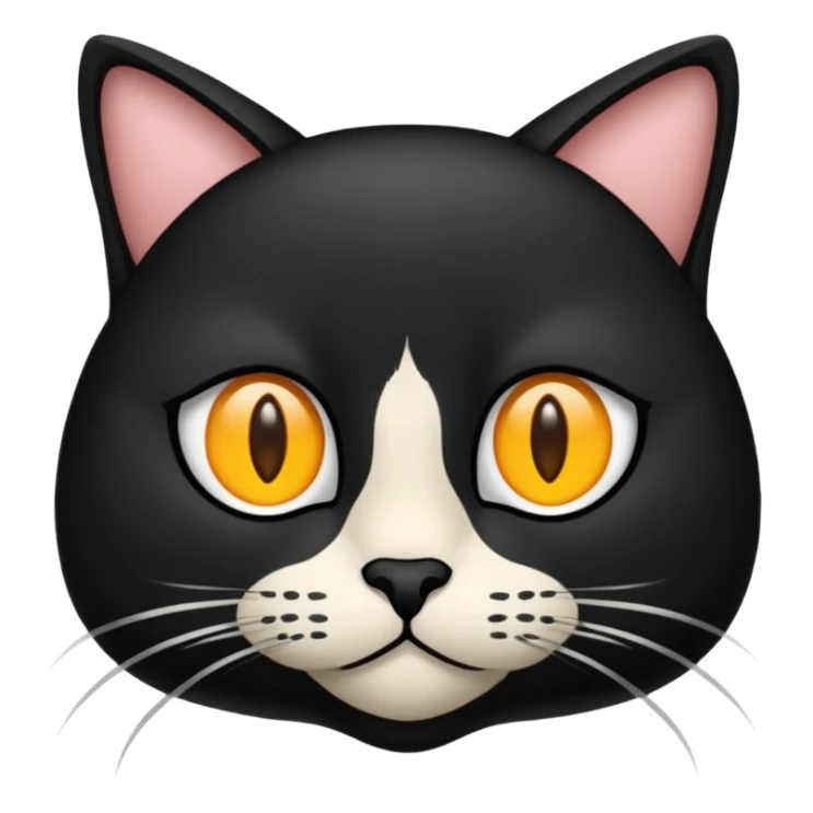 een zwarte kat die aan het wenen is met tranen sticker