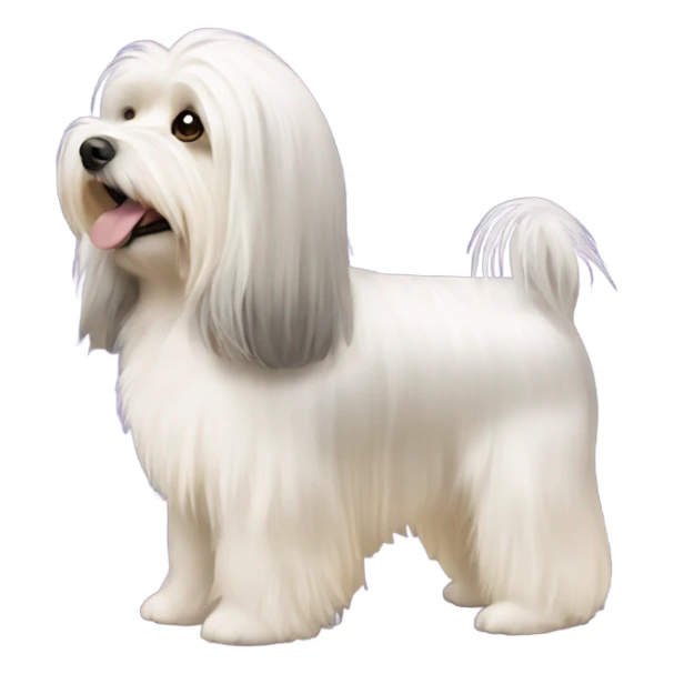 Side view of Havanese with long hair down to the floor sticker