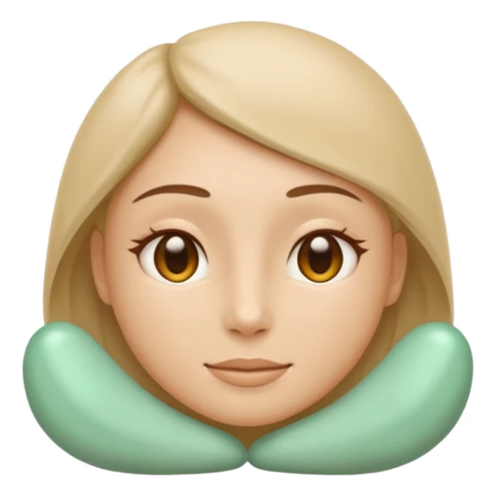 Minimal wellness emoji representing tighter skin and firmness,
subtle lifting effect, smooth contours, calm and natural,
no beauty or cosmetic symbols, soft sage green color palette sticker