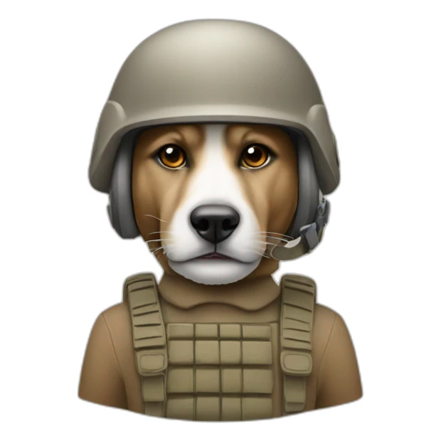 Taupe animal avec un casque de soldat sticker