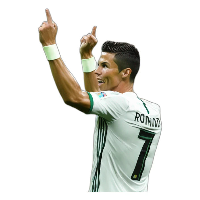 Cristiano Ronaldo scoring his goal sticker