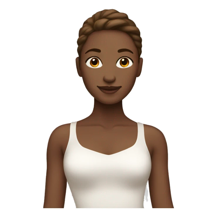 white dancer with brown hair sticker