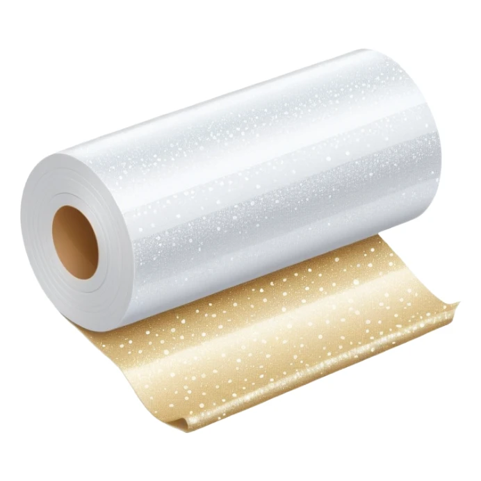 minimalist simple sparkle over a modern roll of patterned fabric, clean contemporary design, no ornamental or holiday elements sticker