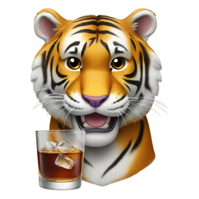 LSU Mike the Tiger with whiskey sticker