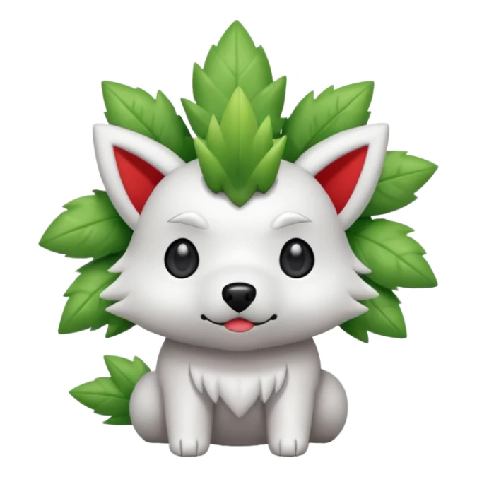 Edgy Colorless Unique Shaymin-Bagon-dog sticker