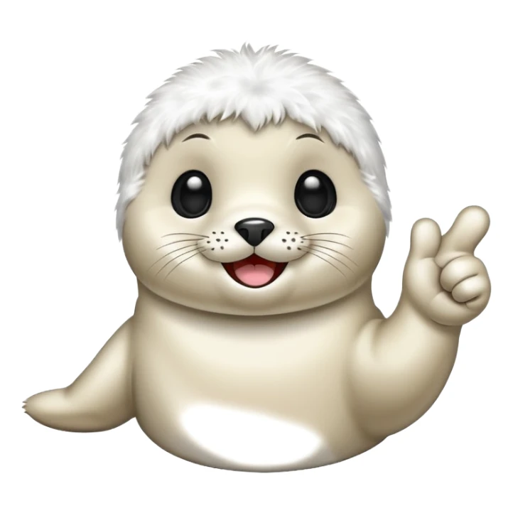 a kawaii seal giving a thumbs up sticker