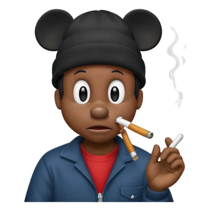 Mickey racaille qui fume  sticker