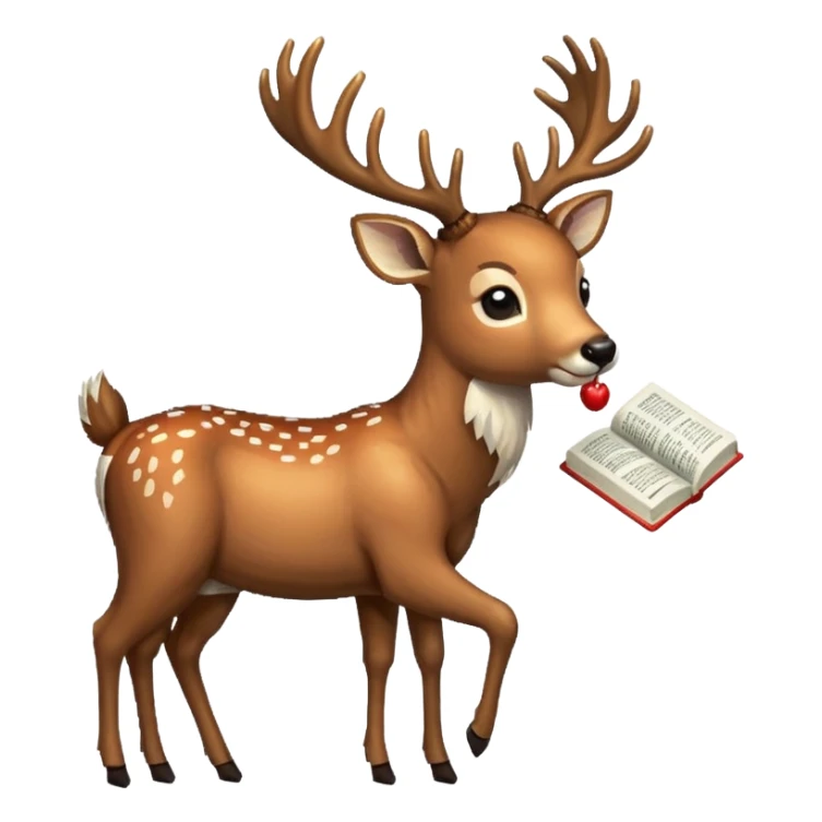 pixel deer eating a sentence
The words are UPDATE sticker
