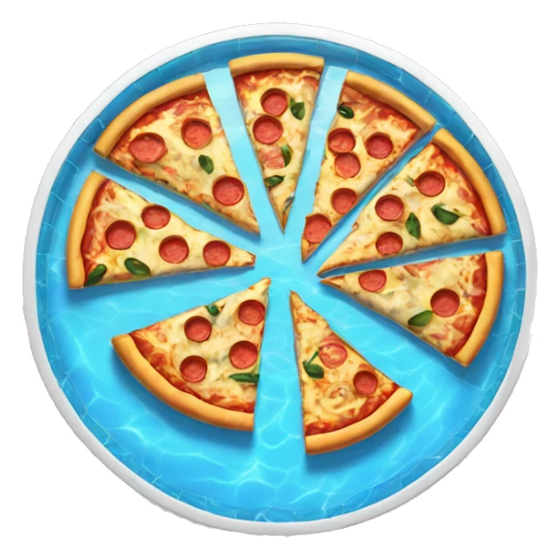 pool full of pizza sticker