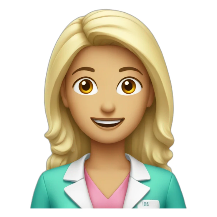a female dentist in vacation sticker