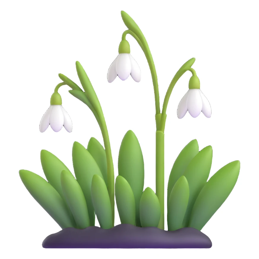 snowdrop flower sticker