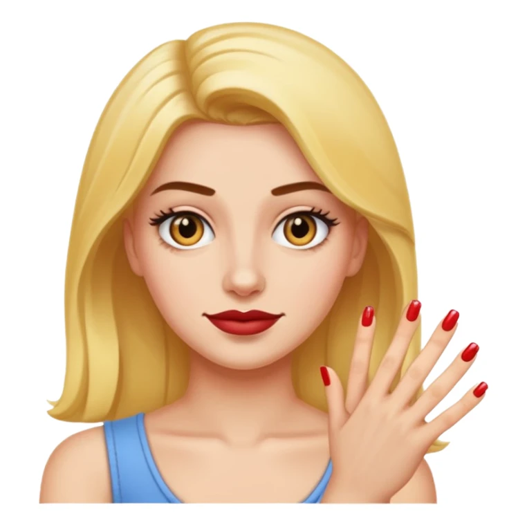 Jessie Murphy with  the nail emoji sticker