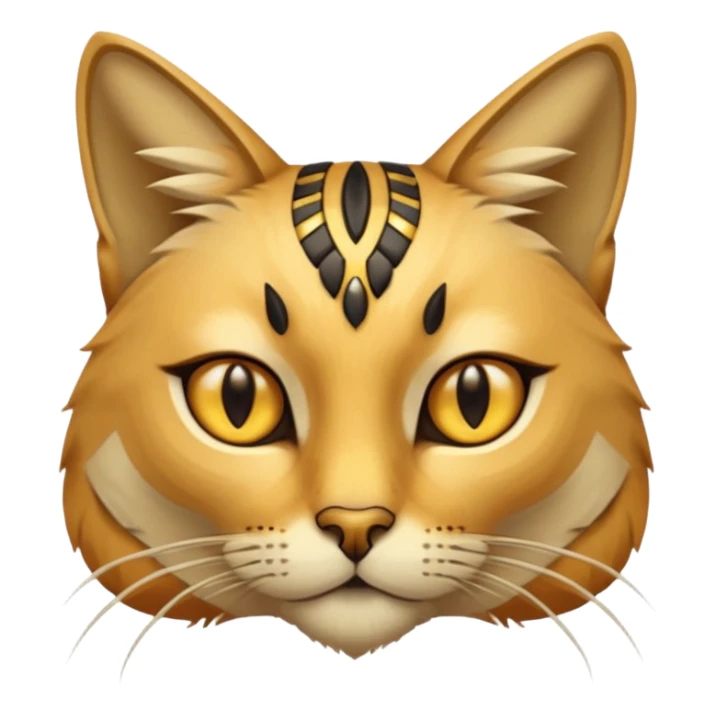 Face of Egyptian Cat in game pixelized style sticker