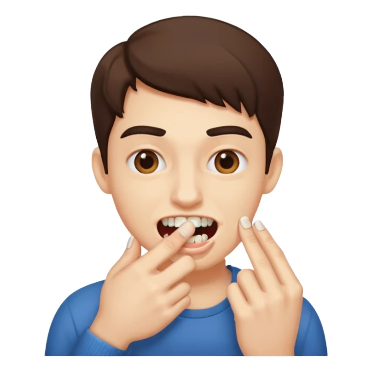 Una persona mordiedose la uña sticker