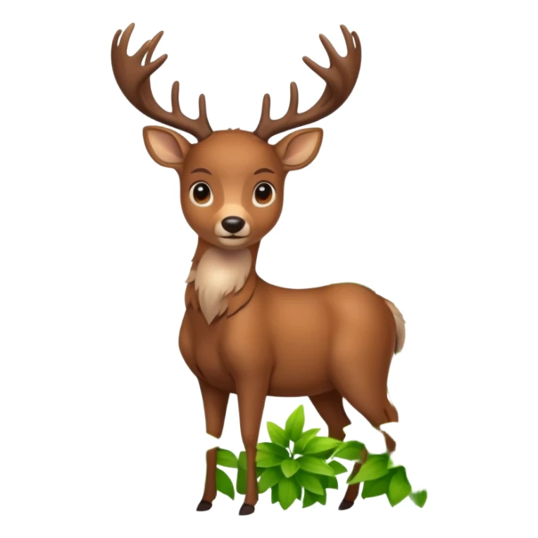 deer among plants sticker