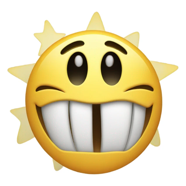 smiley face with stars instead of eyes sticker