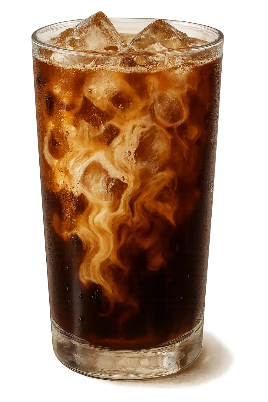 aesthetic glass of iced coffee sticker