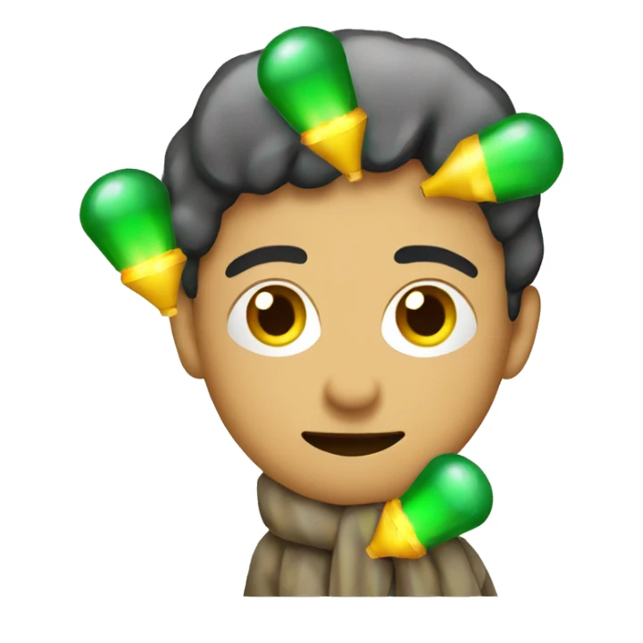 person wrapped christmas lights sticker