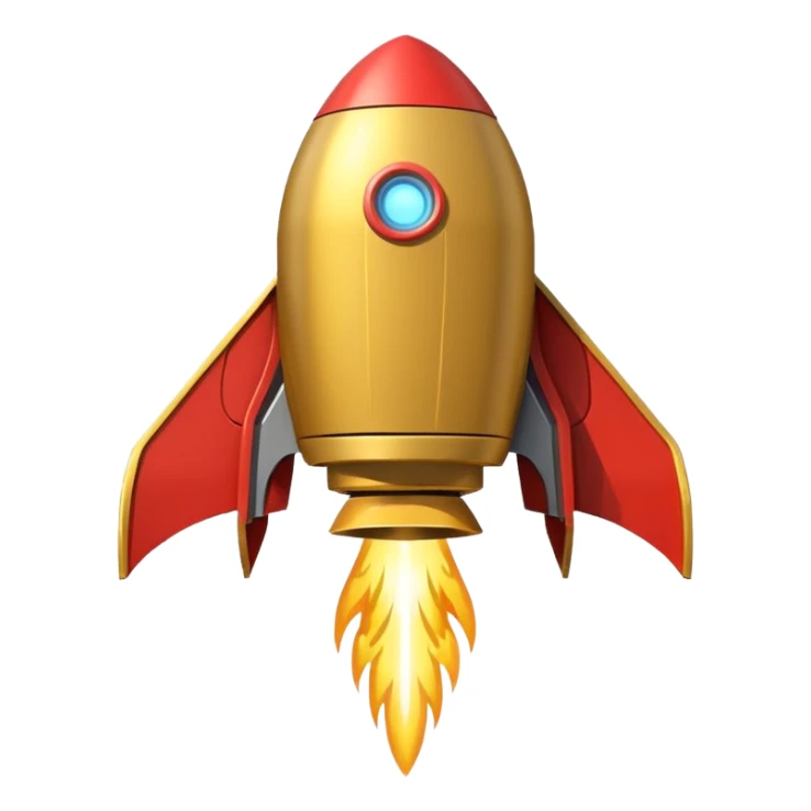 gold ancient wide jetpack with rocket projectiles on both sides, back view, no fire sticker